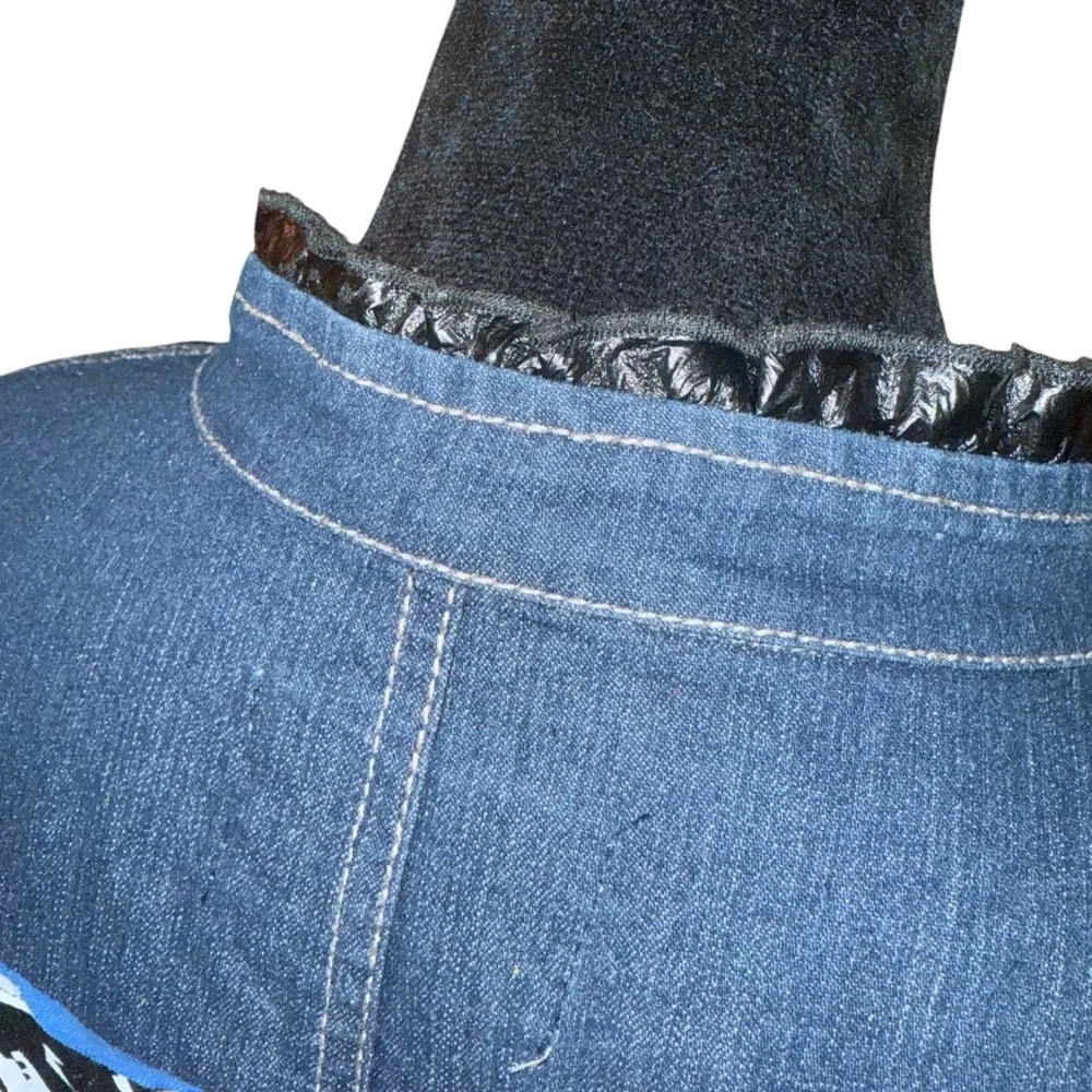 UPCYCLED REWORKED DENIM Jean Jacket M. Monroe Plus Size Denim Jacket Size 2X - Picture 3 of 8
